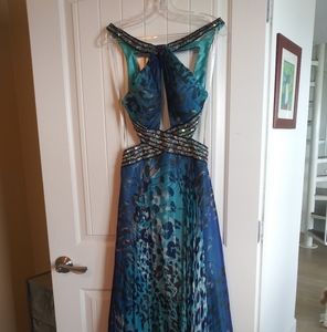 Panoply beaded evening gown